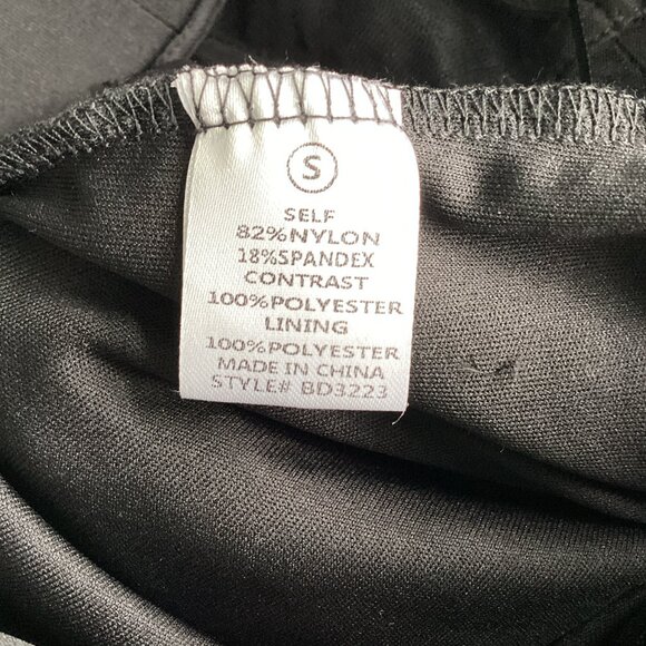 Black Feathered Ruffled Mesh Corset Maxi Dress - Small - Picture 7 of 10